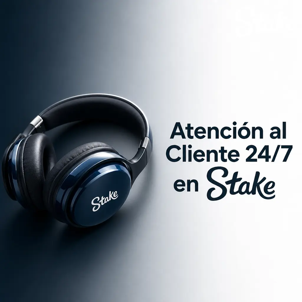 Atención al cliente 24/7 en Stake: chat en vivo en español y soporte por correo para resolver dudas sobre juegos y bonos.
