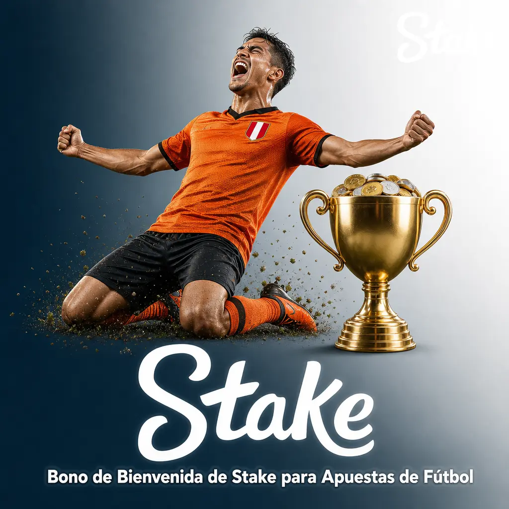 Bono de bienvenida de Stake Perú: 100% hasta 500 soles en tu primer depósito para apostar en fútbol.