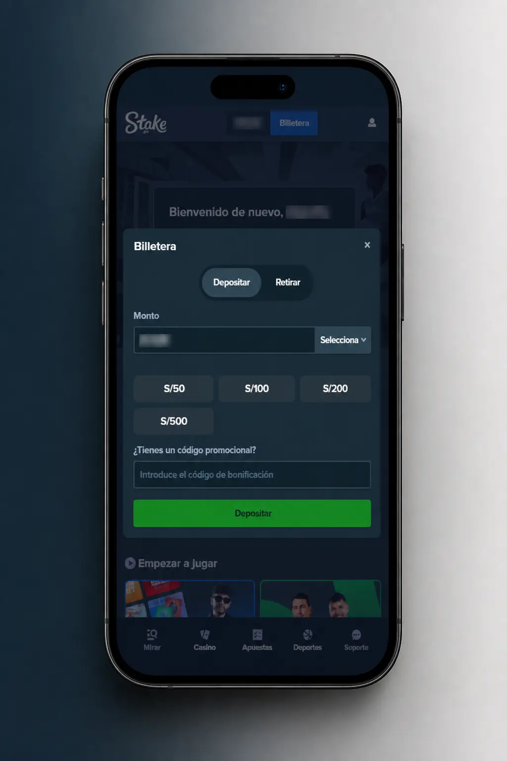 Guía paso a paso para registrarte, depositar y apostar al fútbol en Stake, incluyendo mercados y cuotas disponibles.