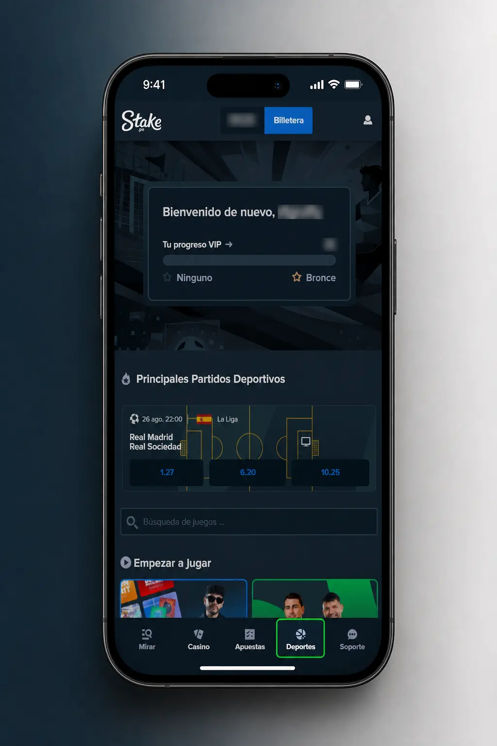 Guía paso a paso para registrarte, depositar y apostar al fútbol en Stake eligiendo mercados y cuotas disponibles.