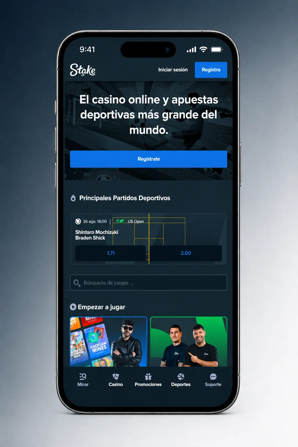 Pasos para descargar e instalar la app Stake en iOS desde Safari usando "Agregar a pantalla de inicio"