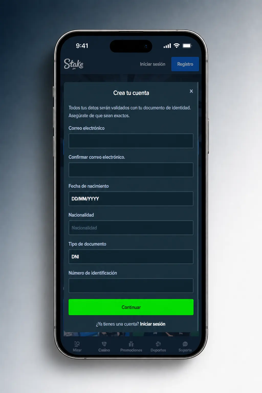 Pasos para iniciar sesión y jugar tragamonedas en Stake, elegir juego, modo demo o real y girar