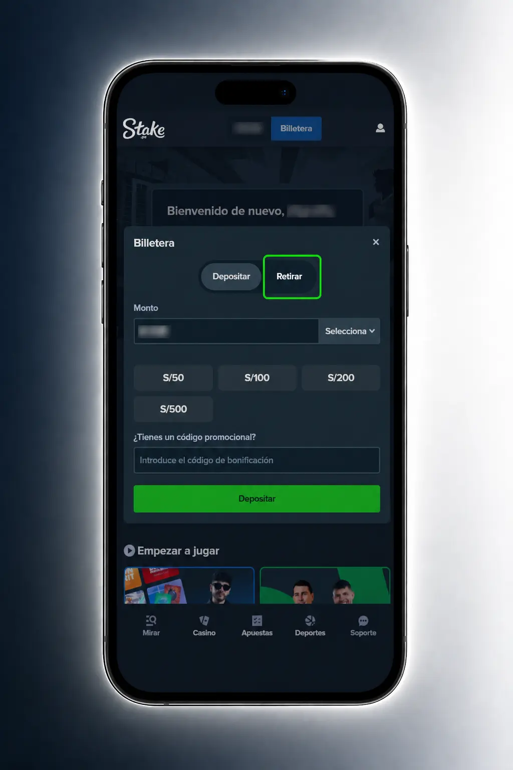 Pasos para retirar dinero de Stake: verifica tu cuenta, elige método de pago e ingresa el monto a retirar.
