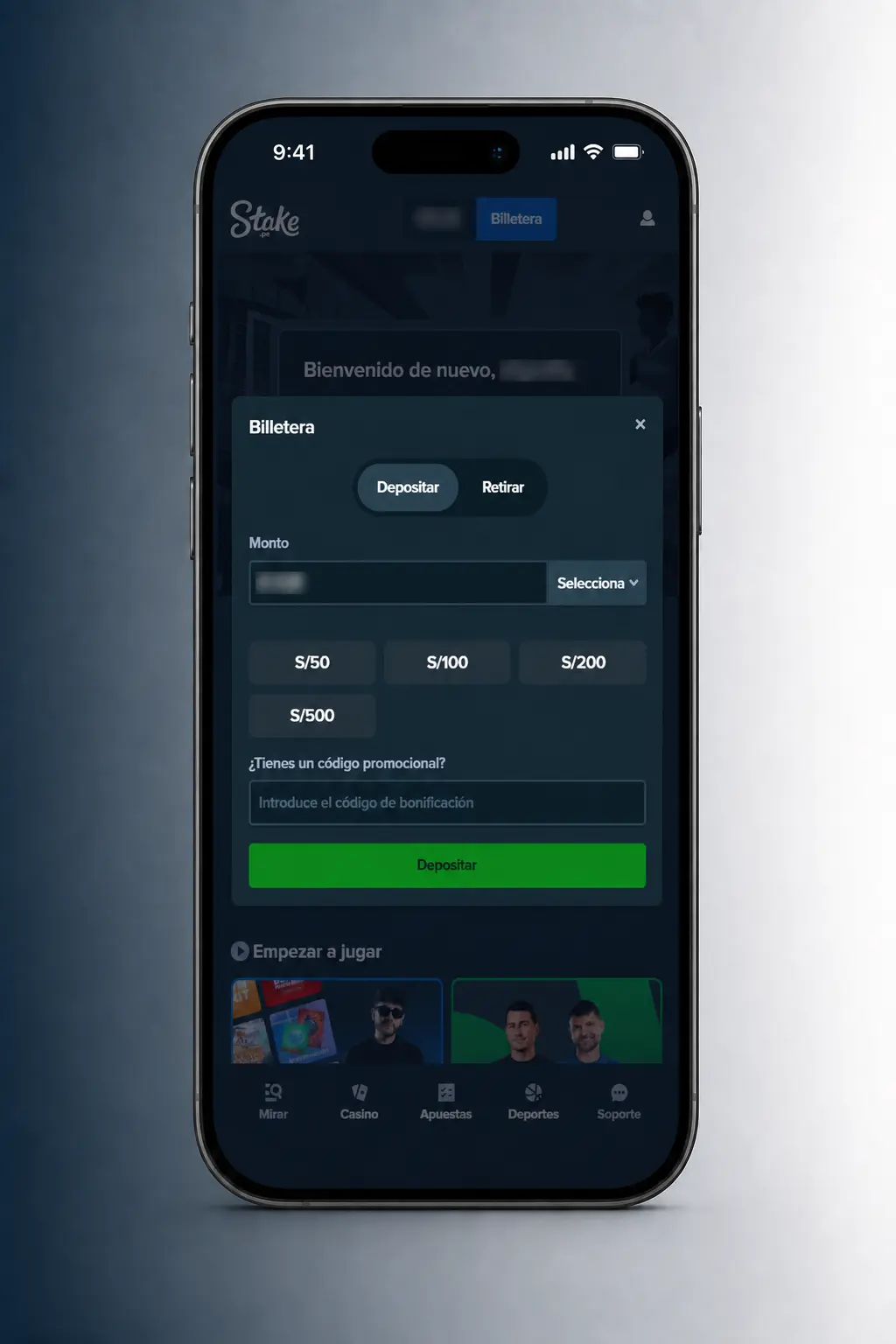 Pasos para registrarte y jugar en el casino en vivo de Stake: regístrate, verifica identidad, recarga y elige mesa.