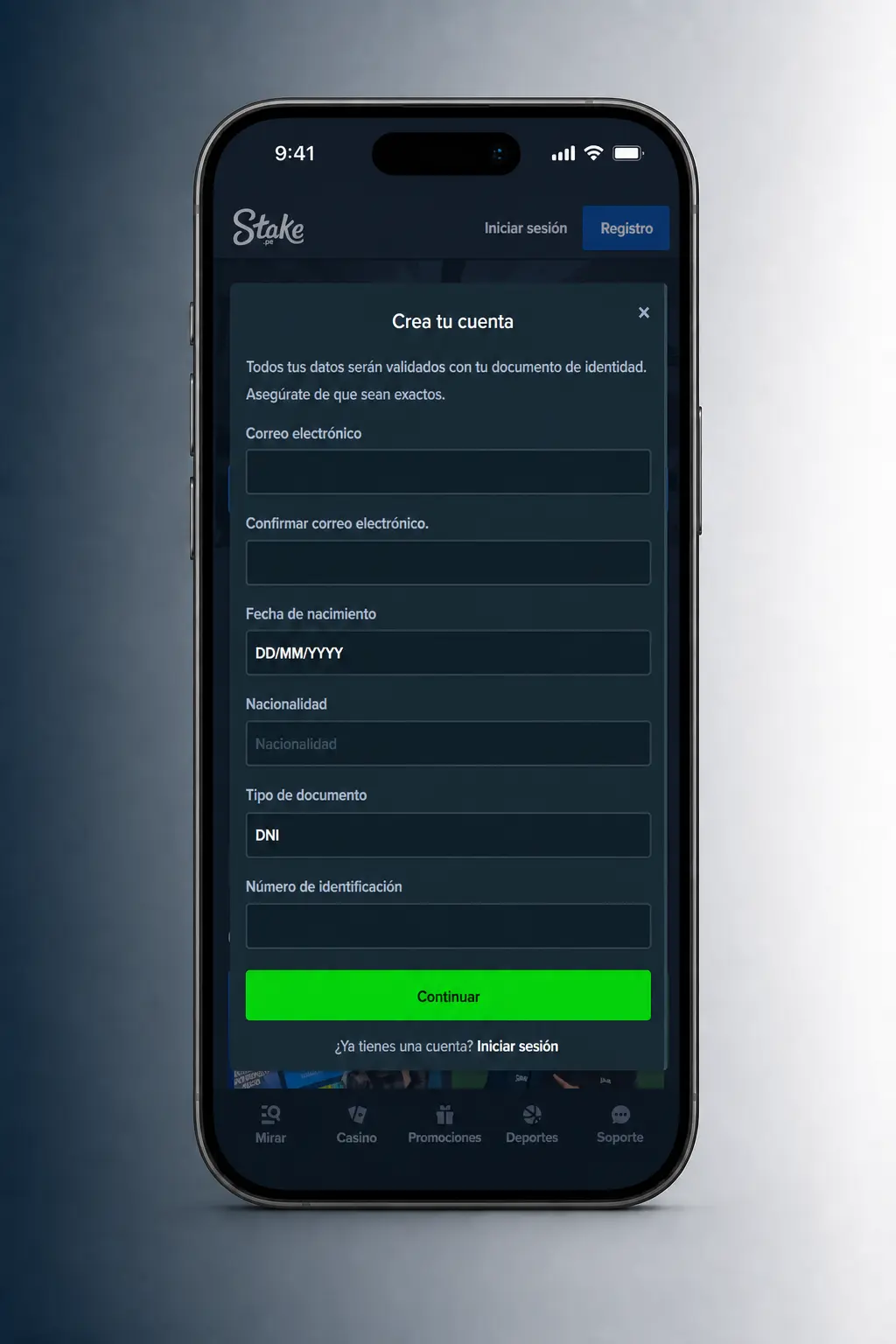 Guía paso a paso para registrarte y empezar a jugar en el casino en vivo de Stake Perú