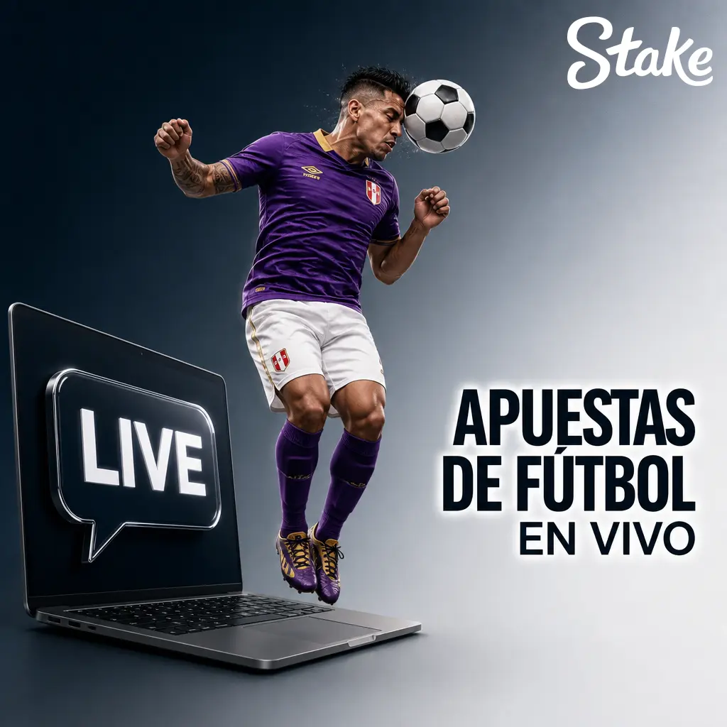 Apuestas de fútbol en vivo en Stake: cuotas en tiempo real, estadísticas y rastreador de partido en Liga 1 Perú y Champions League.