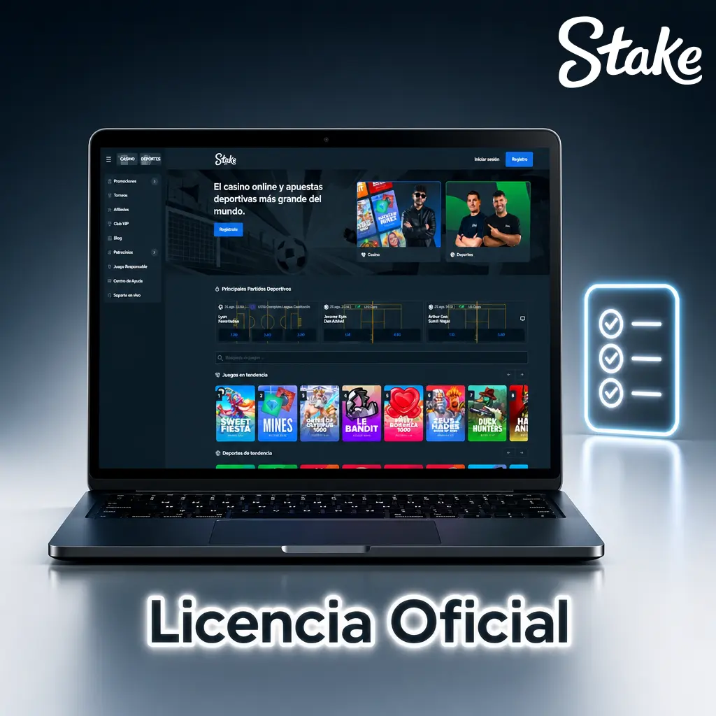 Licencia oficial de Curazao N° 8048/JAZ2018-040 de Stake, emitida a Medium Rare N.V. para operar en Perú