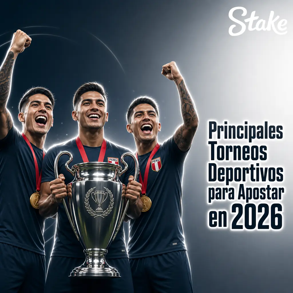 Calendario de torneos deportivos 2026 con cuotas de Stake: Mundial FIFA, Liga 1 Perú, Libertadores, Roland Garros, F1 y UFC.