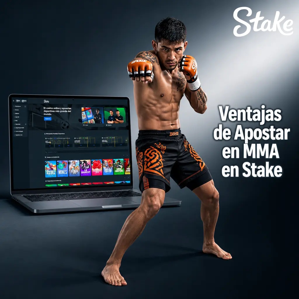 Ventajas de apostar en MMA en Stake: cuotas flexibles, retiros rápidos en cripto, VIP con rakeback y soporte 24/7 en español.